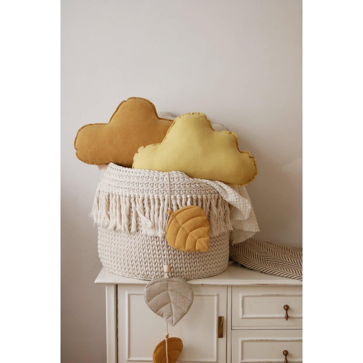 Linnen wolkenkussen ‘Mango’