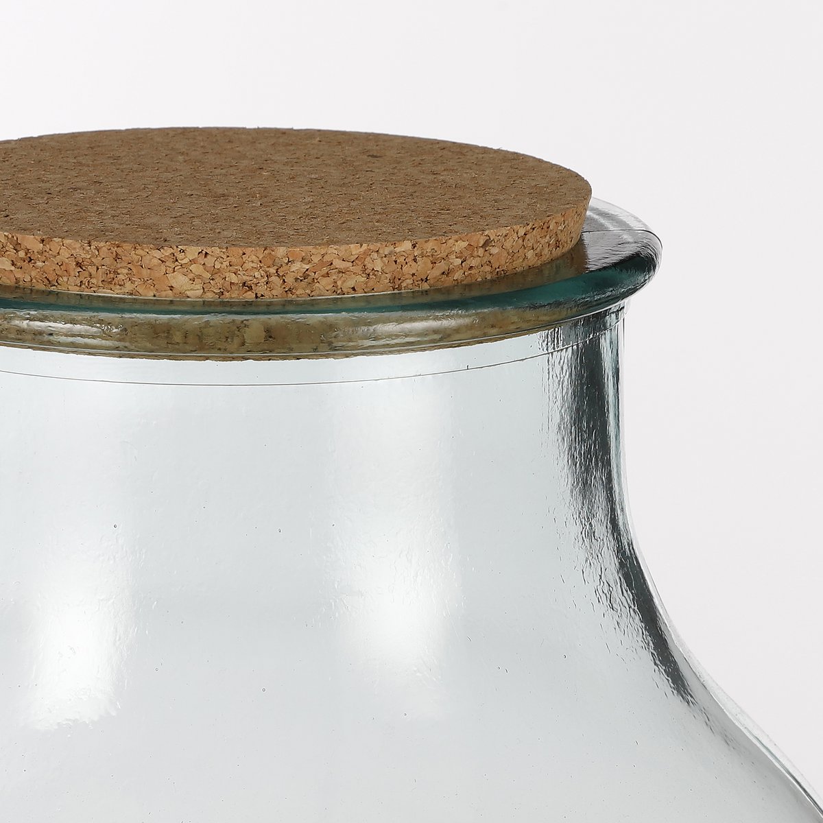 Olly Vase - H38 x Ø29 cm - Recycled Glass - Transparent
