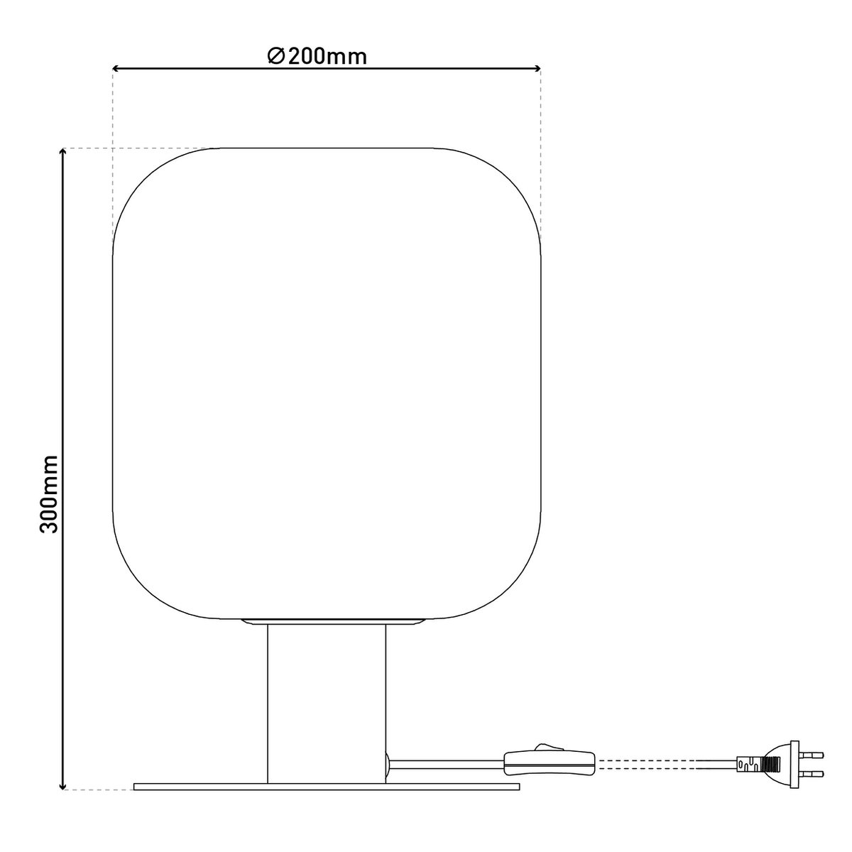 Glazen tafellicht "Alessio", 30 cm hoog, Ø 20 cm, goudkleurig metaal, rookglas, E14