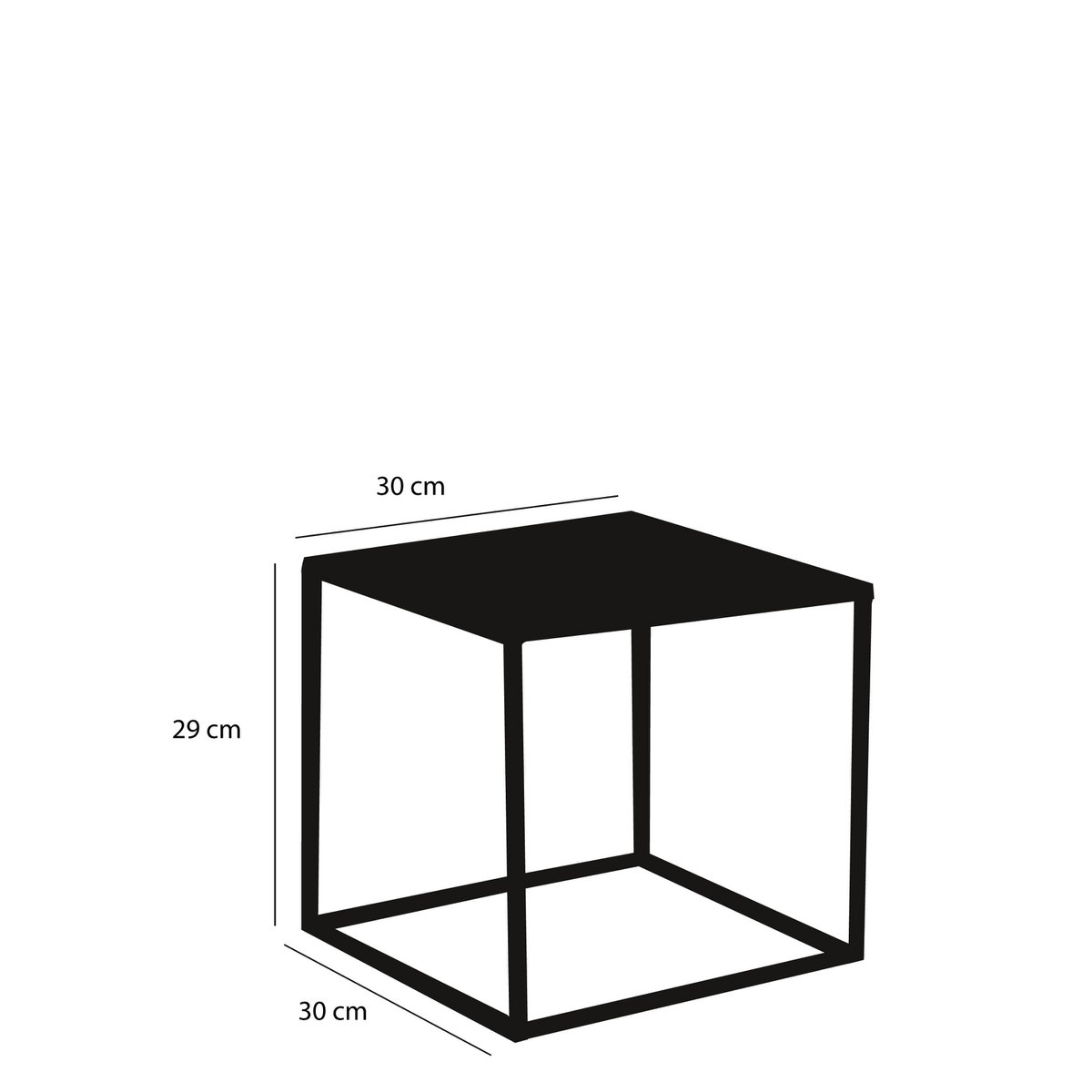 Goa Side table - Set of 2 - L35 x W35 x H33 cm - Metal - Black