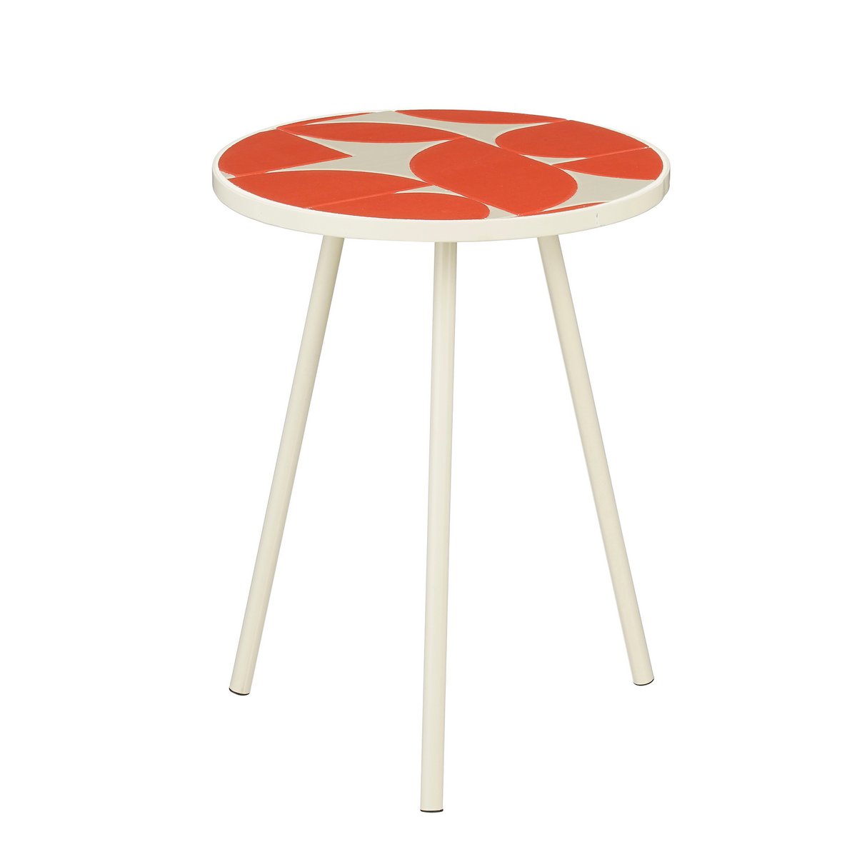 Bologna Bijzettafel Buiten - H51 x Ø39 cm - Metaal - Rood