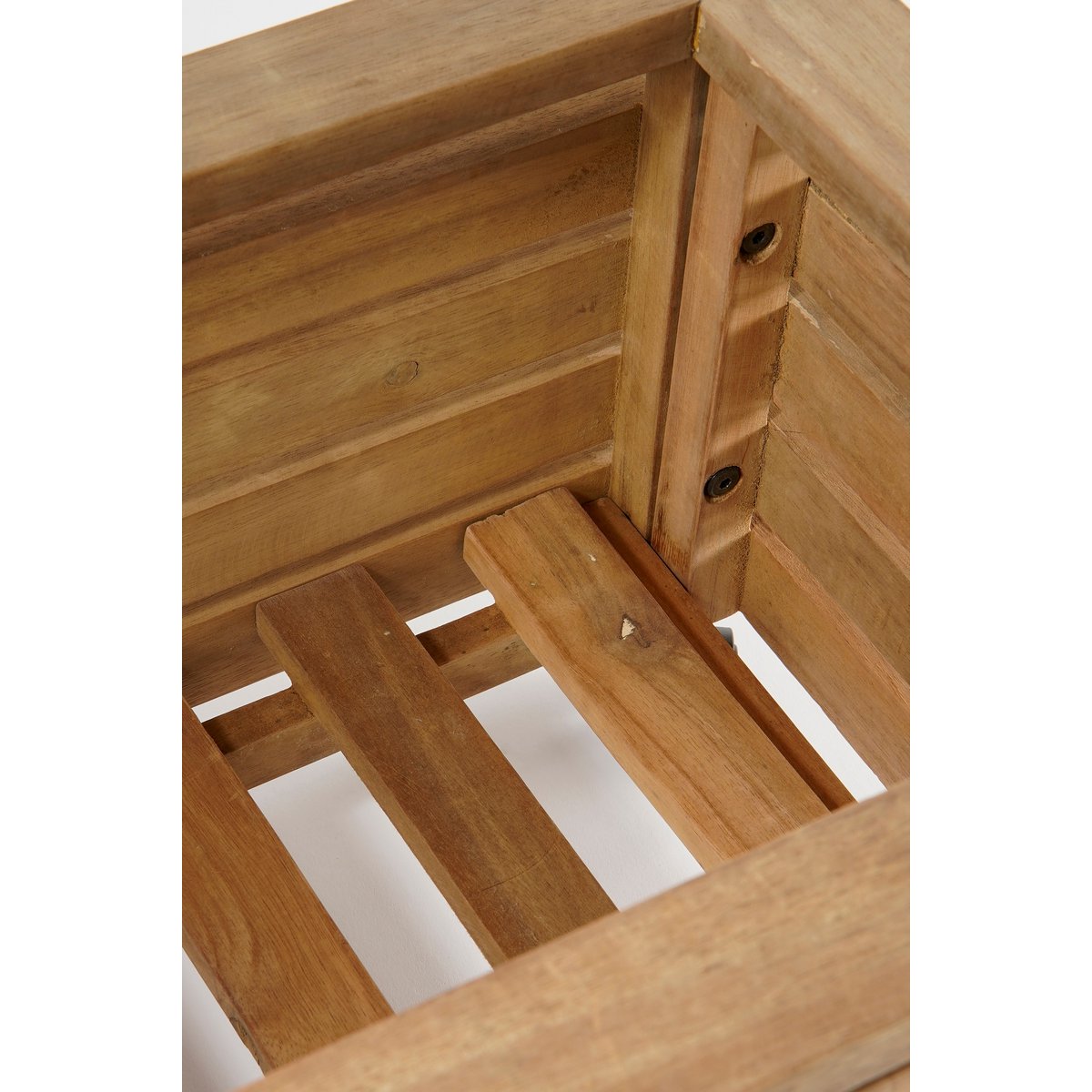 Glenwood Planter Rectangle on Wheels for Outdoor - L60 x W35 x H30 cm - Acacia wood - Brown