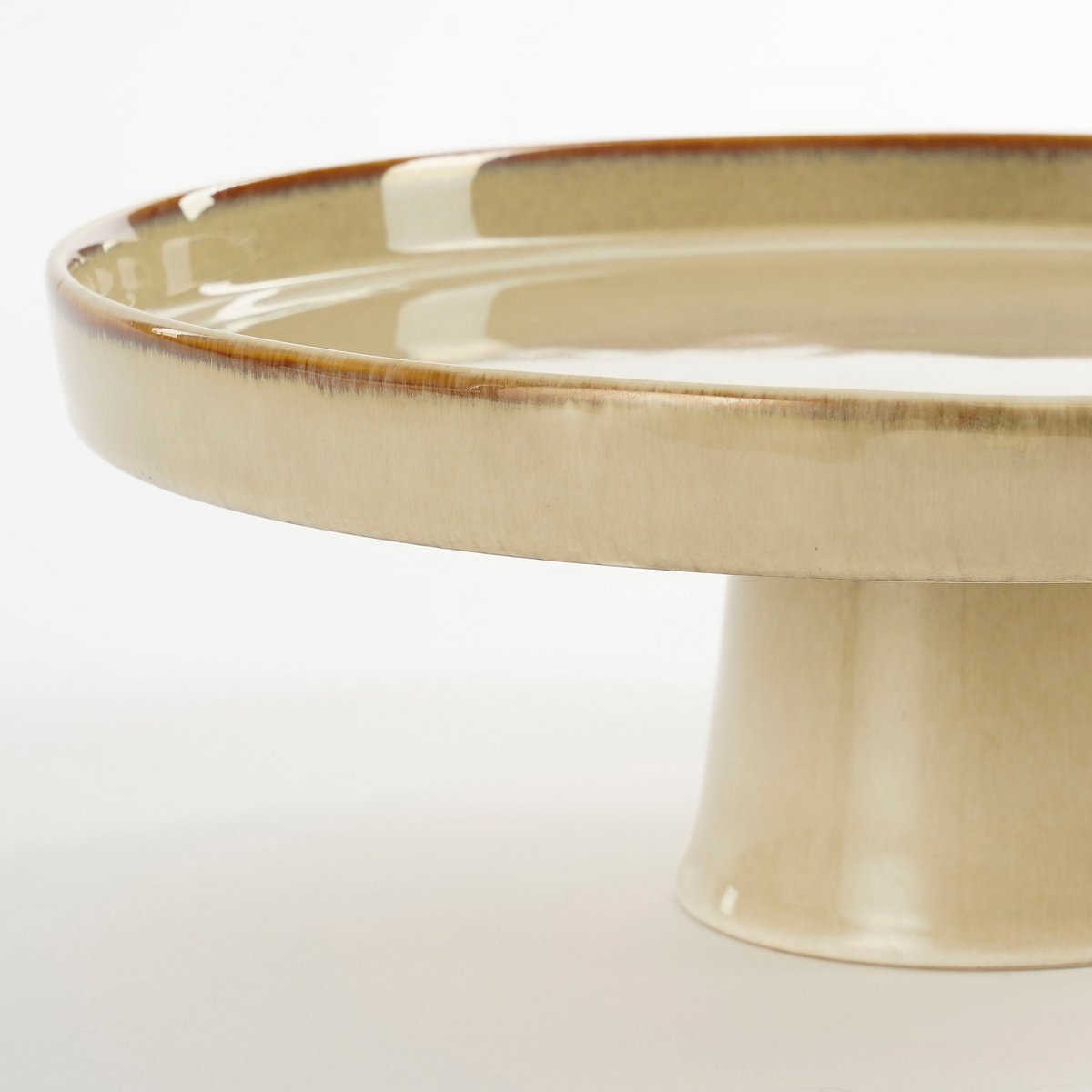 Racco Taartplateau - H11 x Ø28 cm - Steengoed - Beige