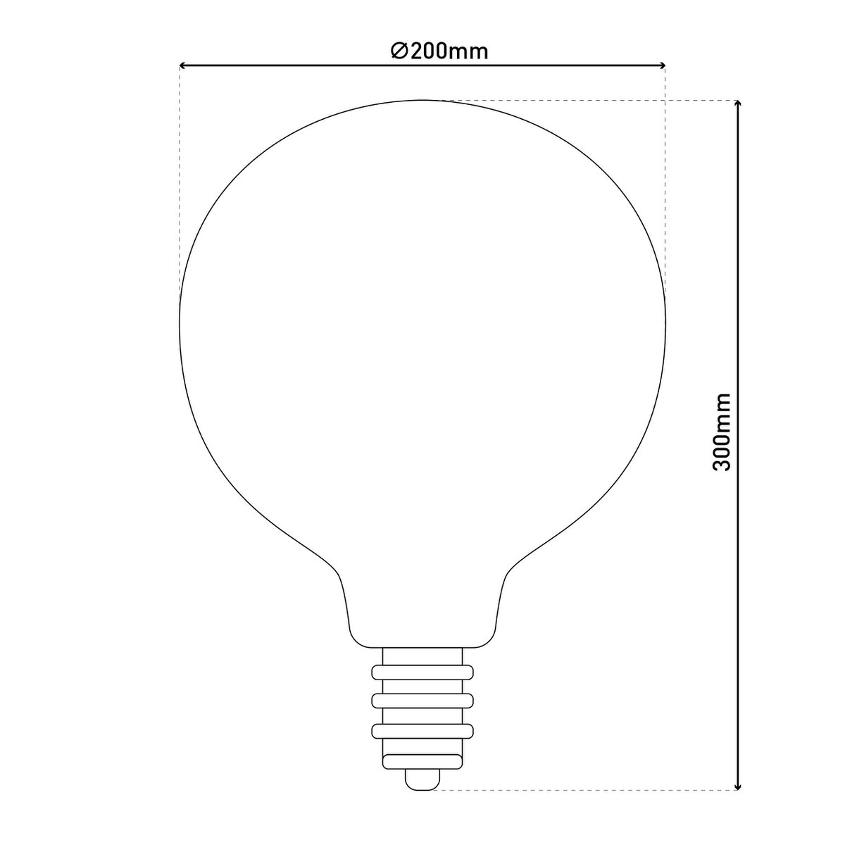 LED -lamp "Dilly Max", 5 watt, gloeilamp gemaakt van metaal en glas, warm wit, E27 Socket LED, decoratieve LED -lamp ca.