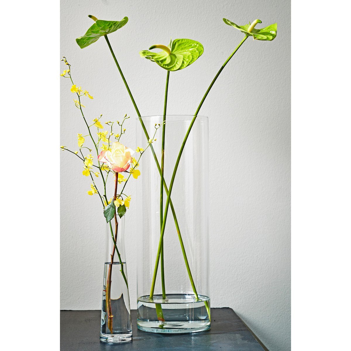 Carly Vase - H55 x Ø19 cm - Cylinder - Transparent