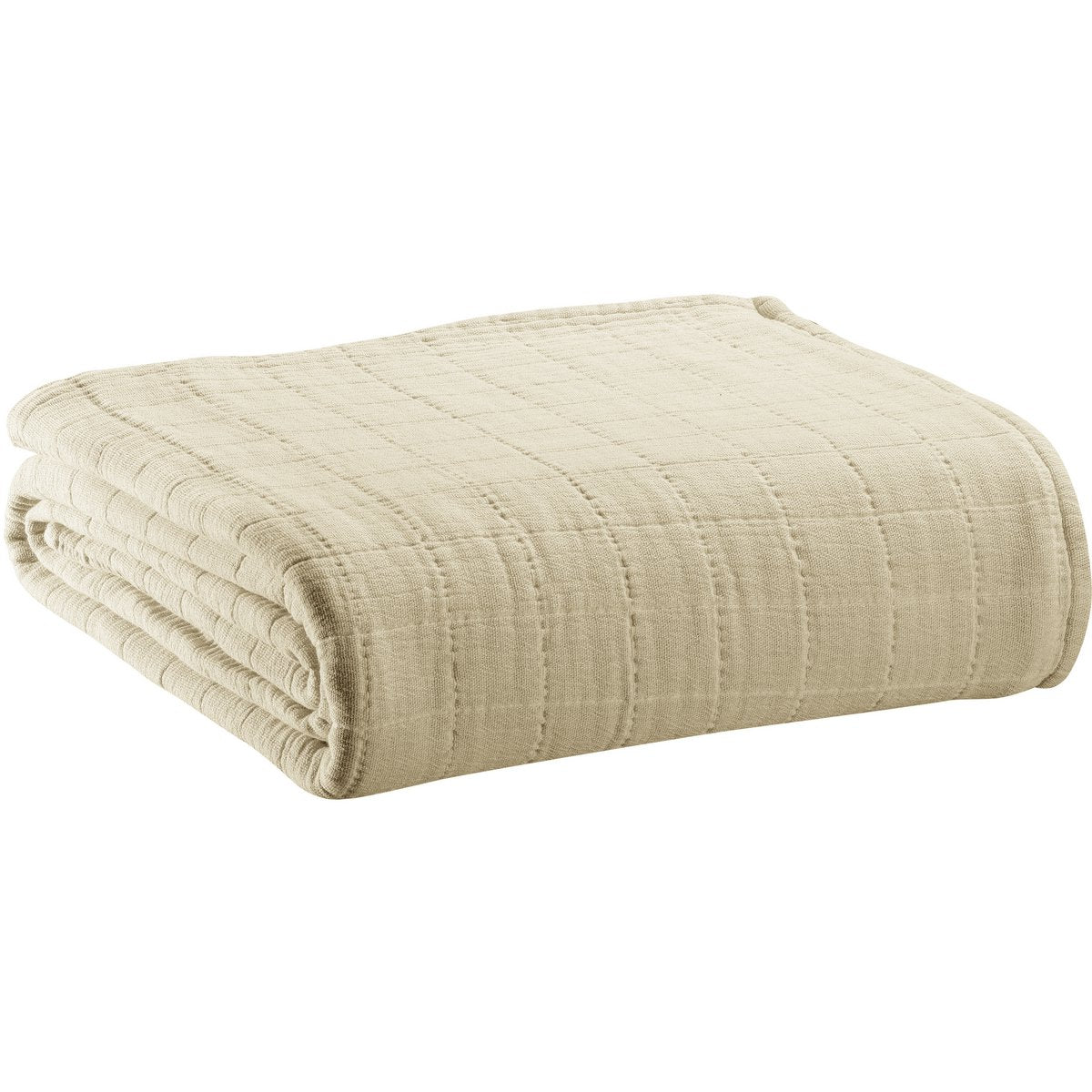 Gerecycled plaid Lisa Naturel 140 x 200
