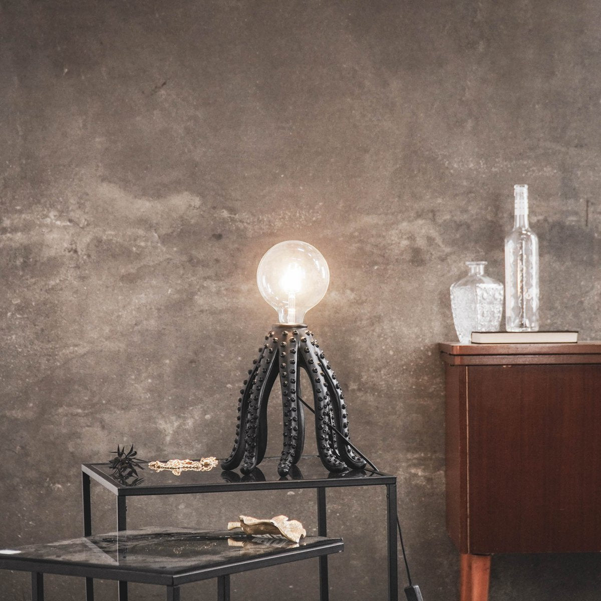 Housevitamin Octopus Table Lamp - Black-25x25cm