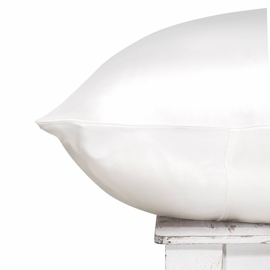 Gezins Deal 4x 100% Zijden kussensloop Wit hotelsluiting - 19MM