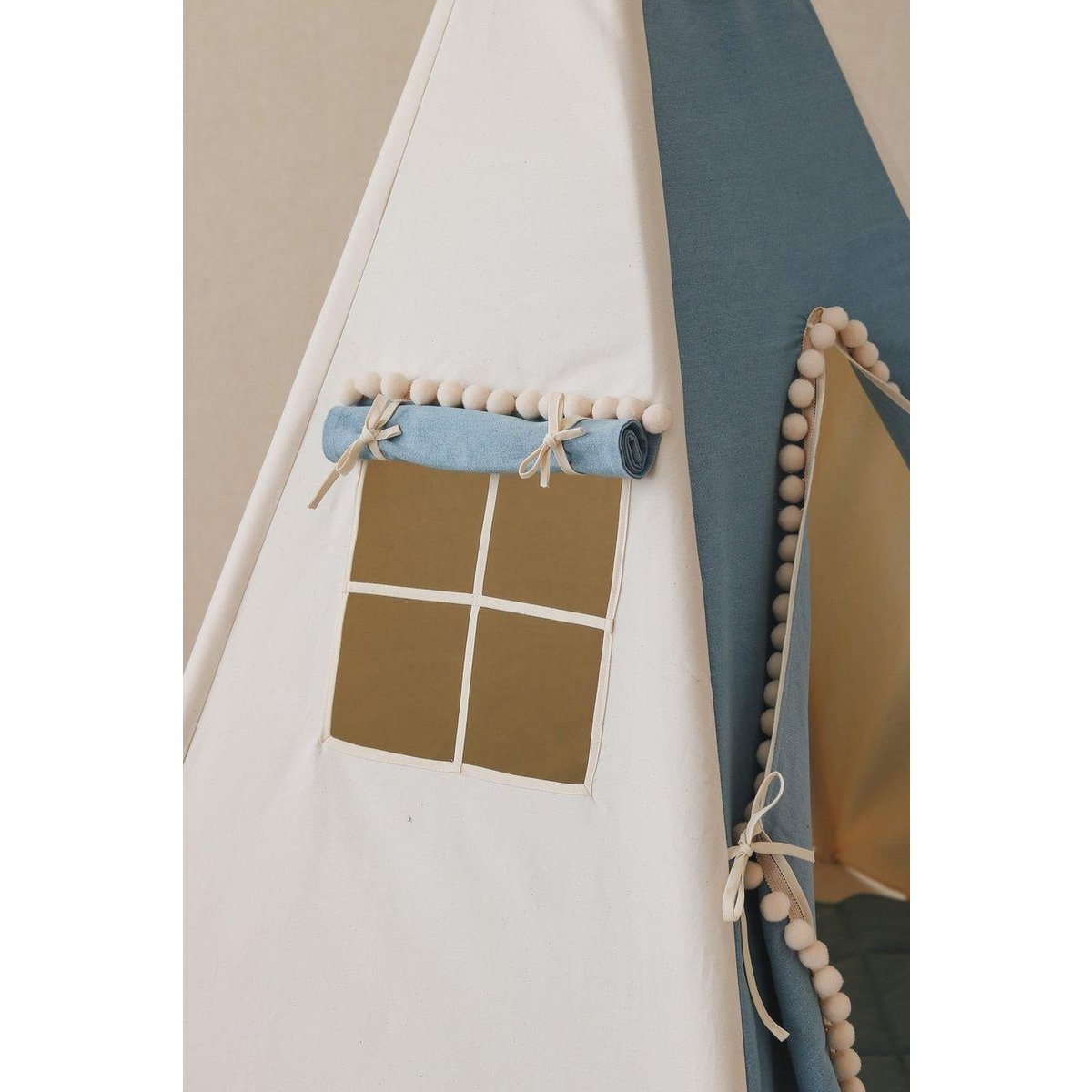 Tipi-tent "Jeans" met pompons