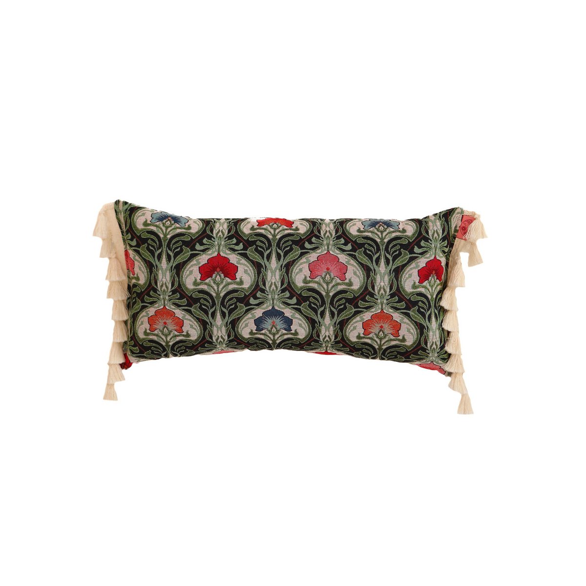 "Green medusa" bolster met franje