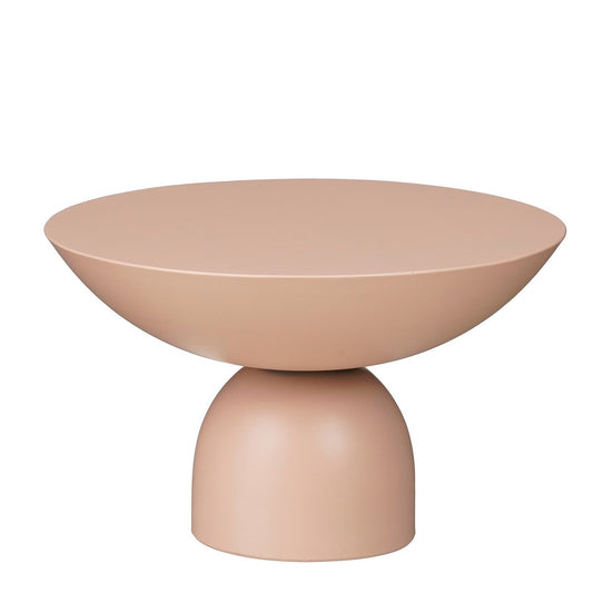 Celise Bijzettafel - H28 x Ø47 cm - Metaal - Lichtroze