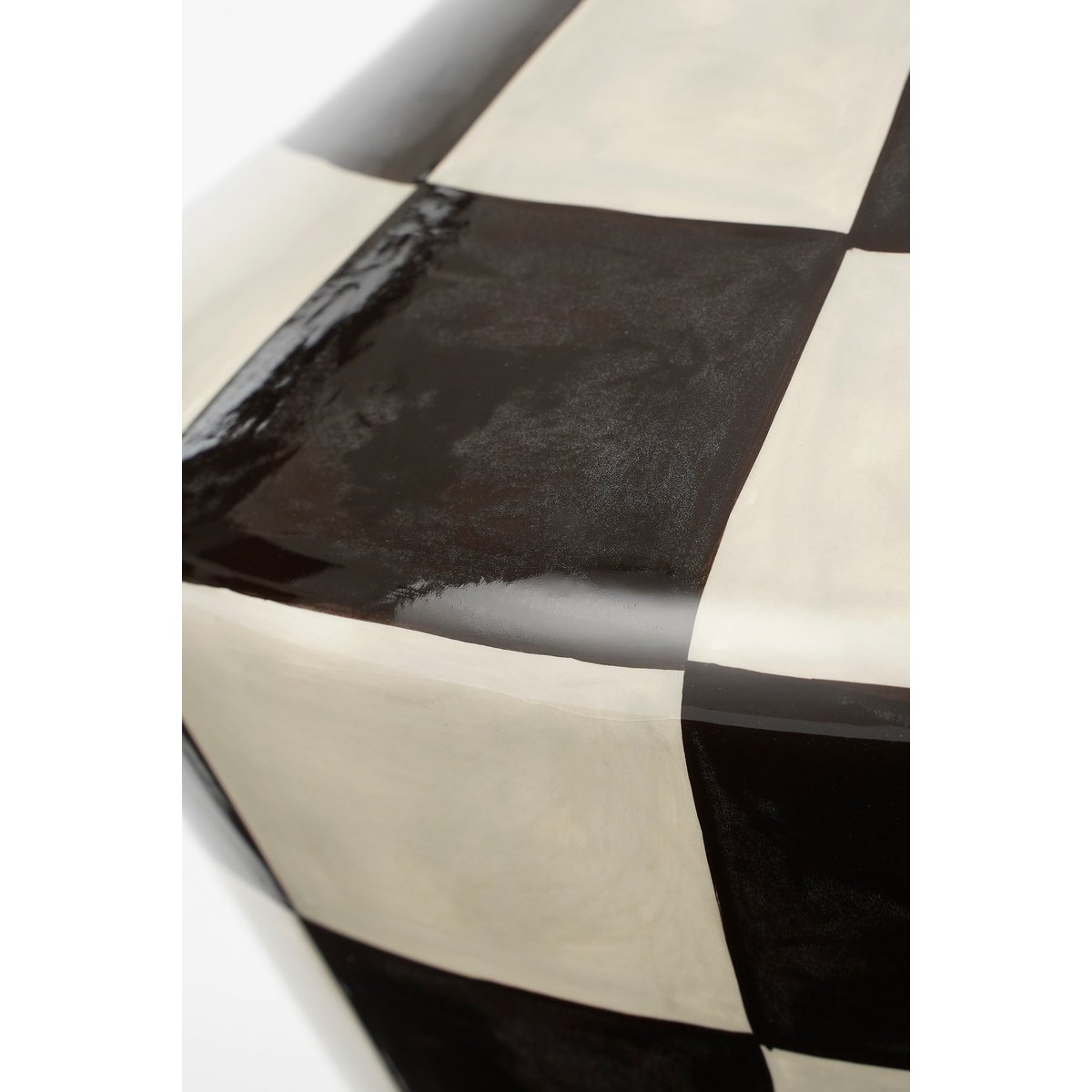 Stratt Bloempot - H21 x Ø27 cm - Keramiek - Zwart, Wit