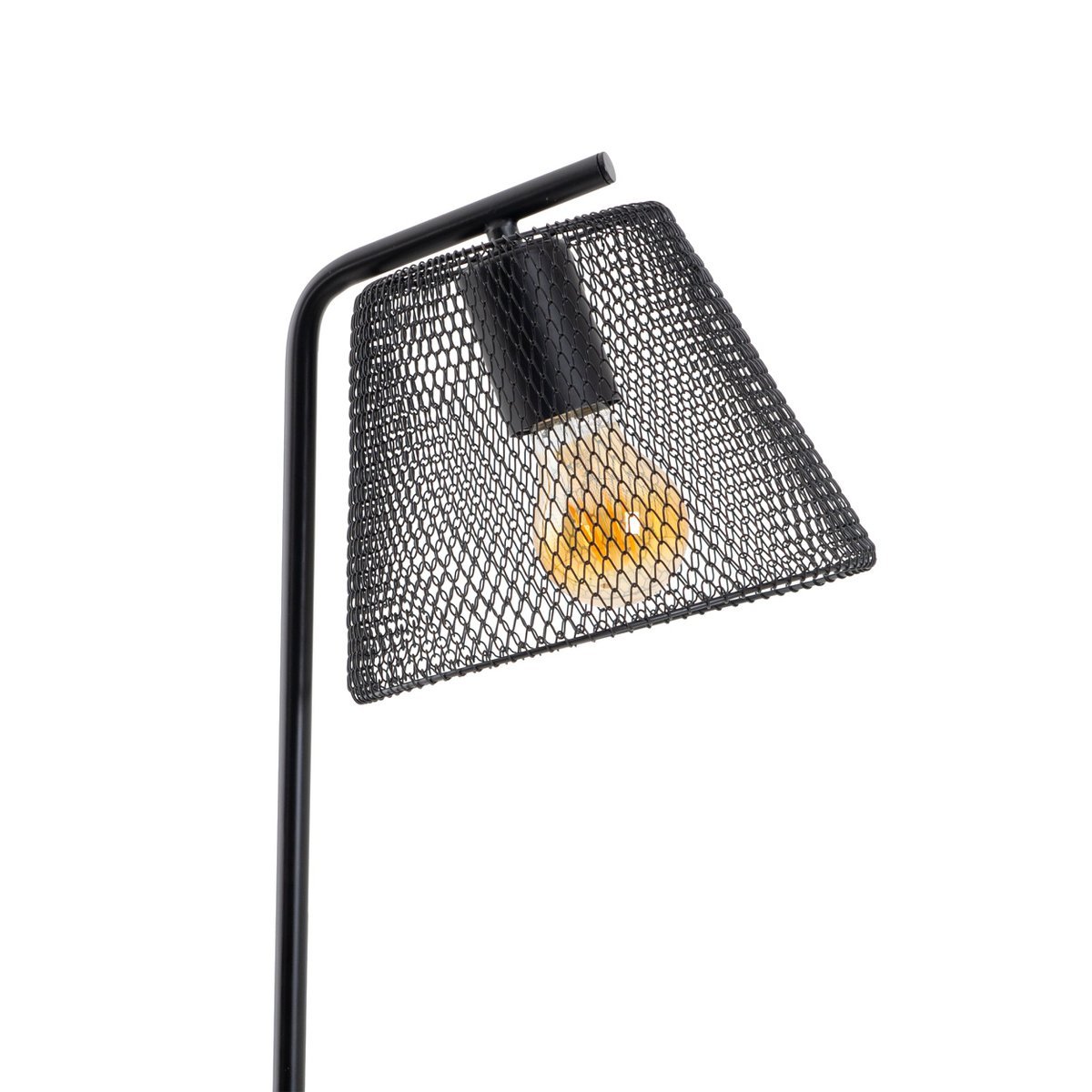 Staande lamp "Korie", vloerlamp gemaakt van zwart in zwart, met E27 -aansluiting, 140 cm hoog, voor de woonkamer en kantoor.