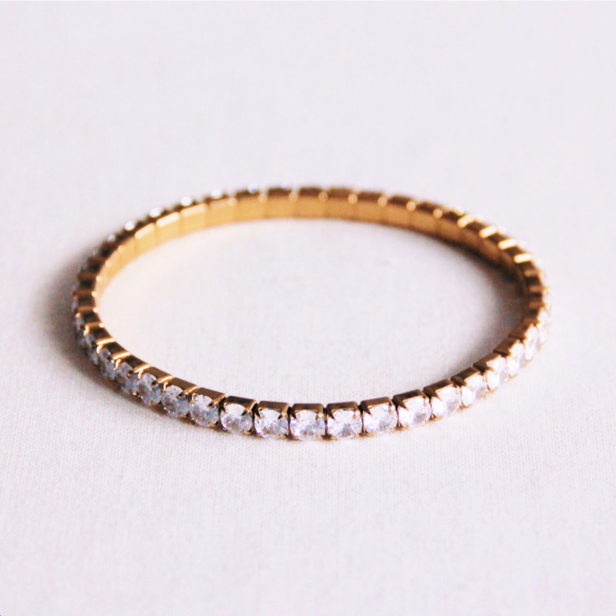 Elastische strass armband