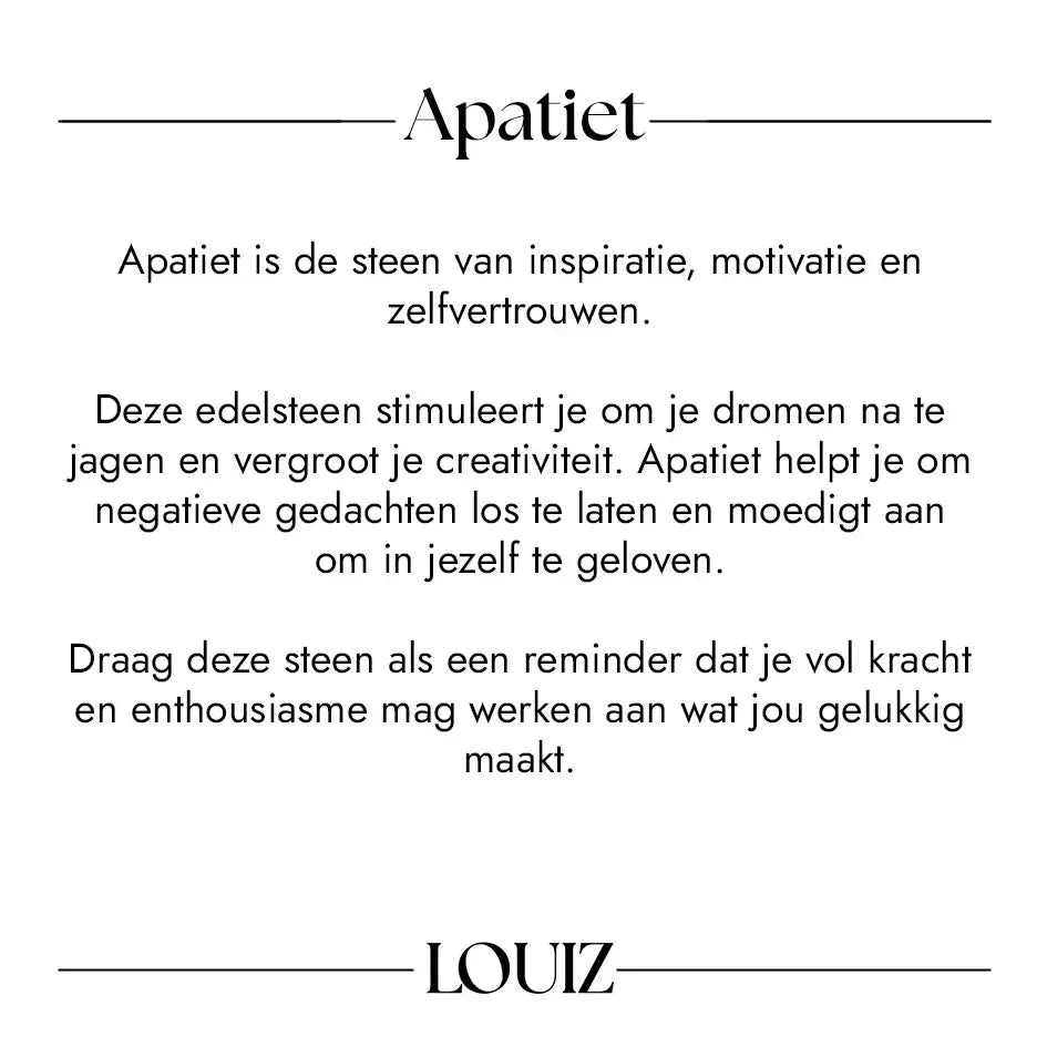 LOUIZ Ketting met Apatiet bedel