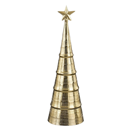 Decoratie Kerstboom - H43 x Ø13 cm - Aluminium - Goud