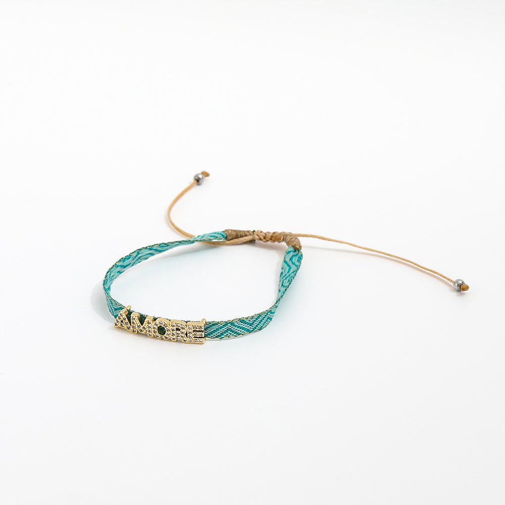 Geweven bedelarmband