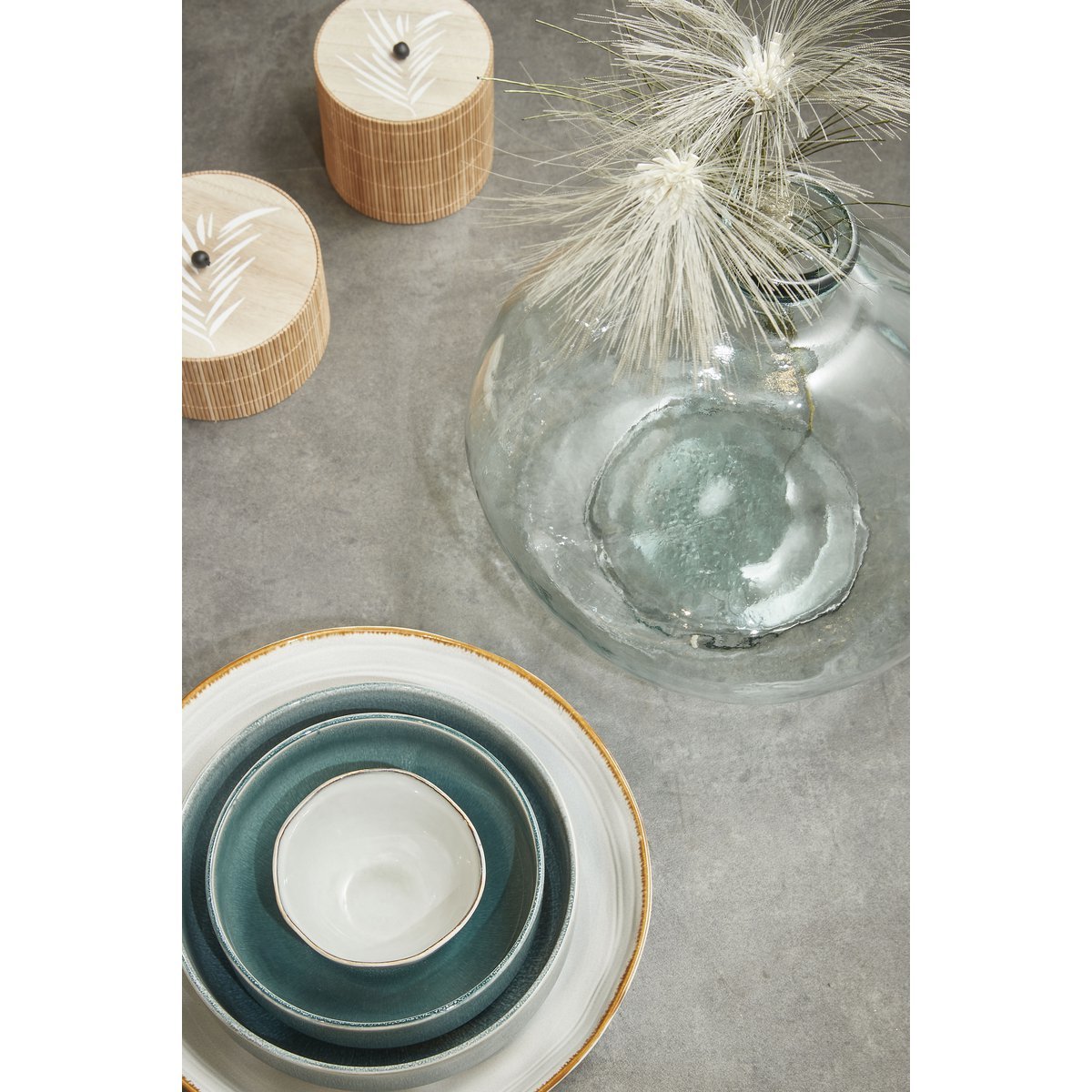 Tabo Schaal - H9 x Ø31 cm - Wit