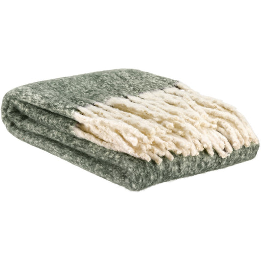 Effen gerecycled plaid Isabel Olive 130 x 160