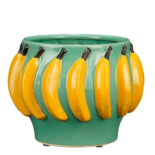 Moza Bloempot Binnen - H18 x Ø24 cm - Keramiek - Lichtgroen