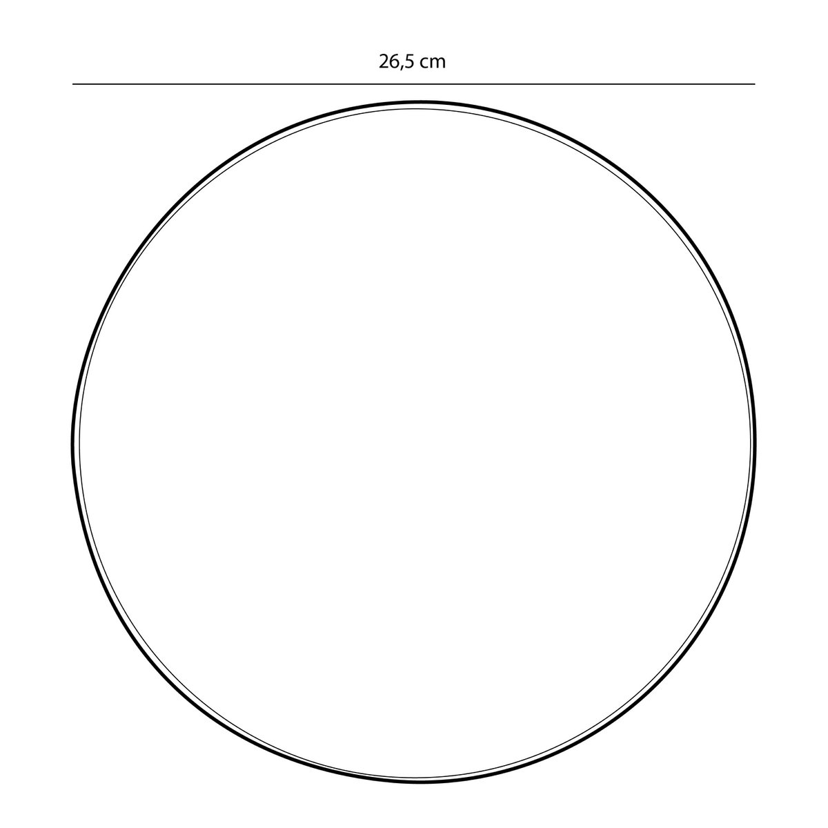 Tabo Dinerbord - Ø27 cm - Zwart