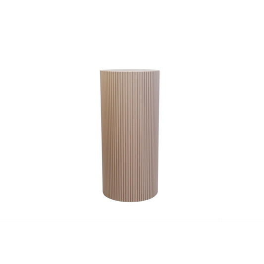 Bijzettafel /Pilaar- Cilinder - MDF - Taupe - 30x30x65cm
