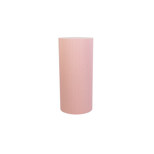 Bijzettafel /Pilaar- Cilinder - MDF - Licht Roze - 30x30x65cm