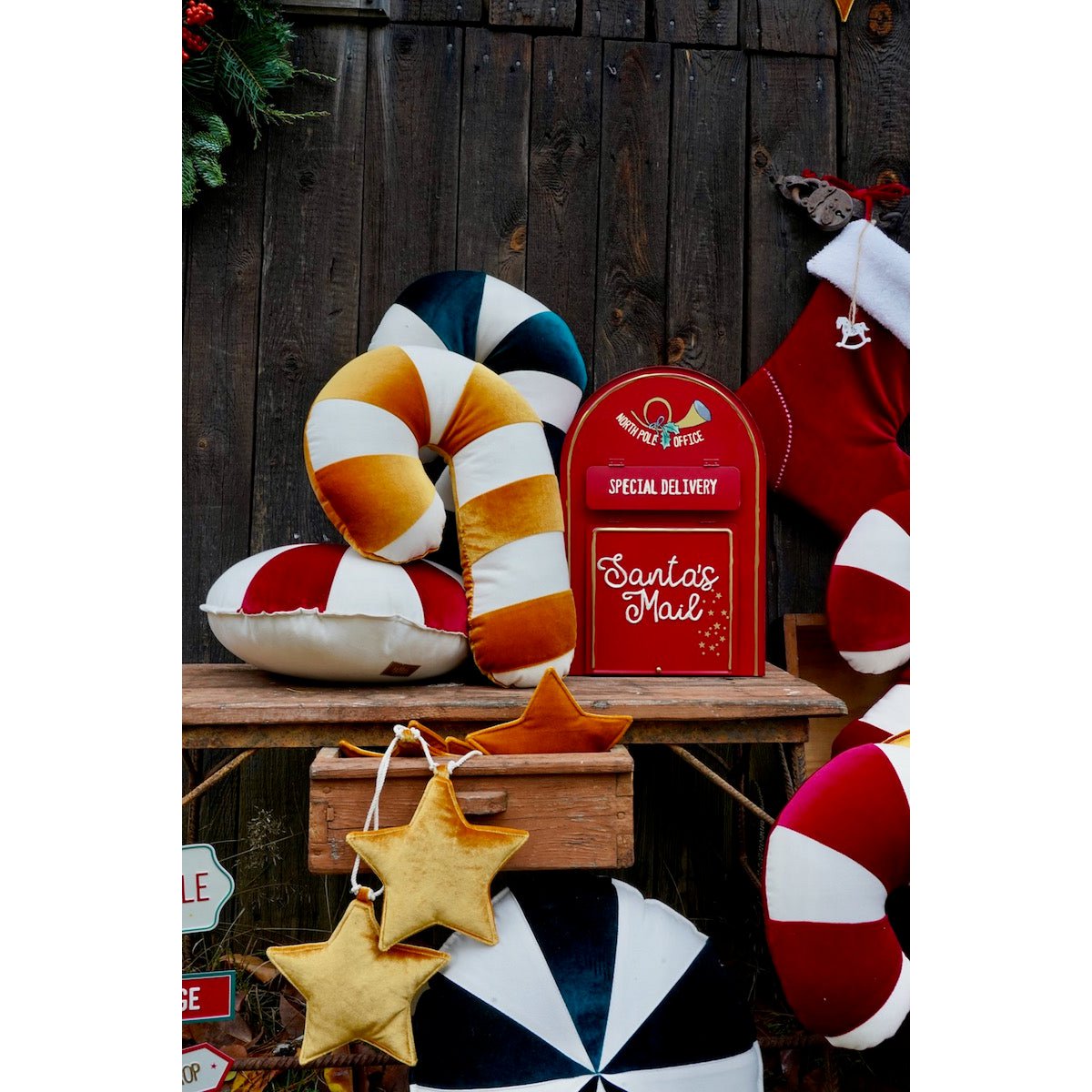 Patchworkkussen 'Gouden Lollipop'