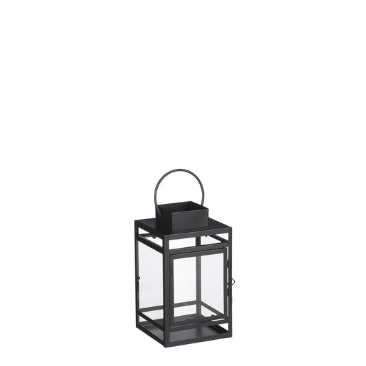 Storm Lantern - L14 x W13 x H23 cm - Black