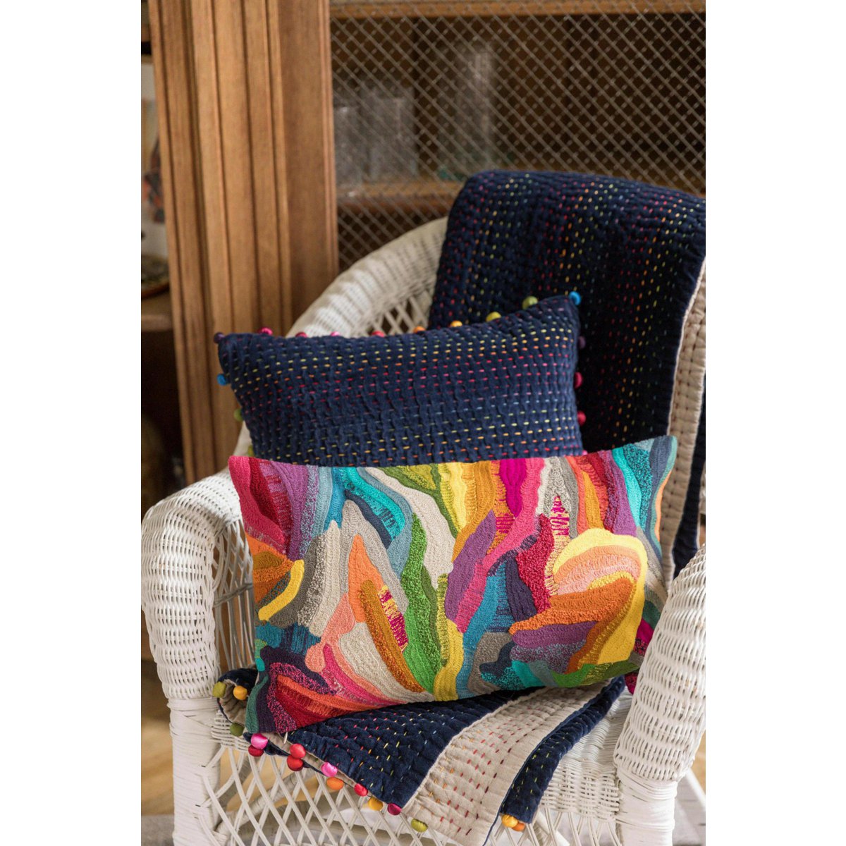 Coussin Gastounet Kobalt 45 x 45