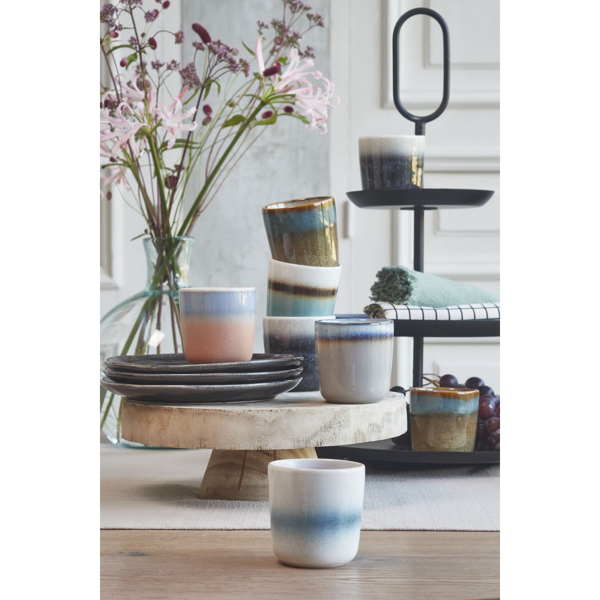 Pia Plantenstandaard - H11 x Ø30 cm - Hout - Lichtbruin