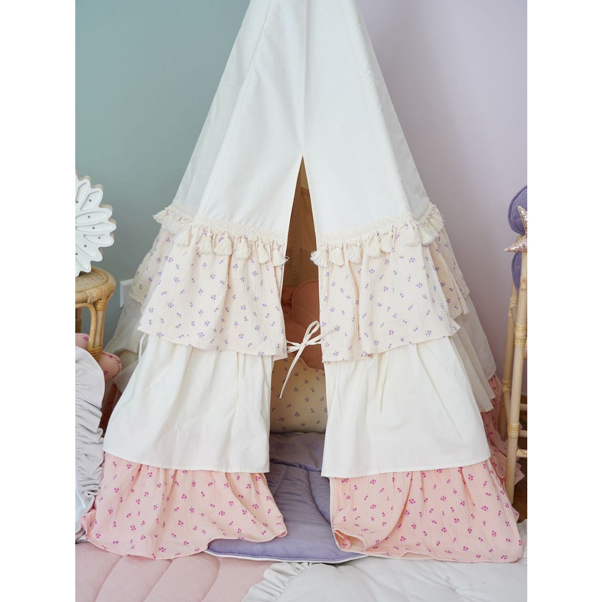 Set Tipi-tent voor kinderen met mat "Vergeet-mij-niet"
