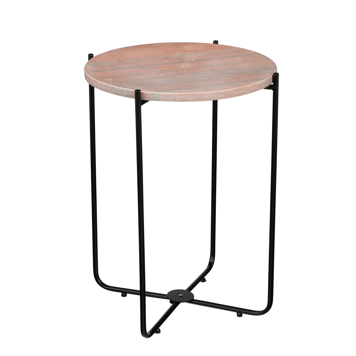 Armando Bijzettafel - H45 x Ø36 cm - Marmer - Roze