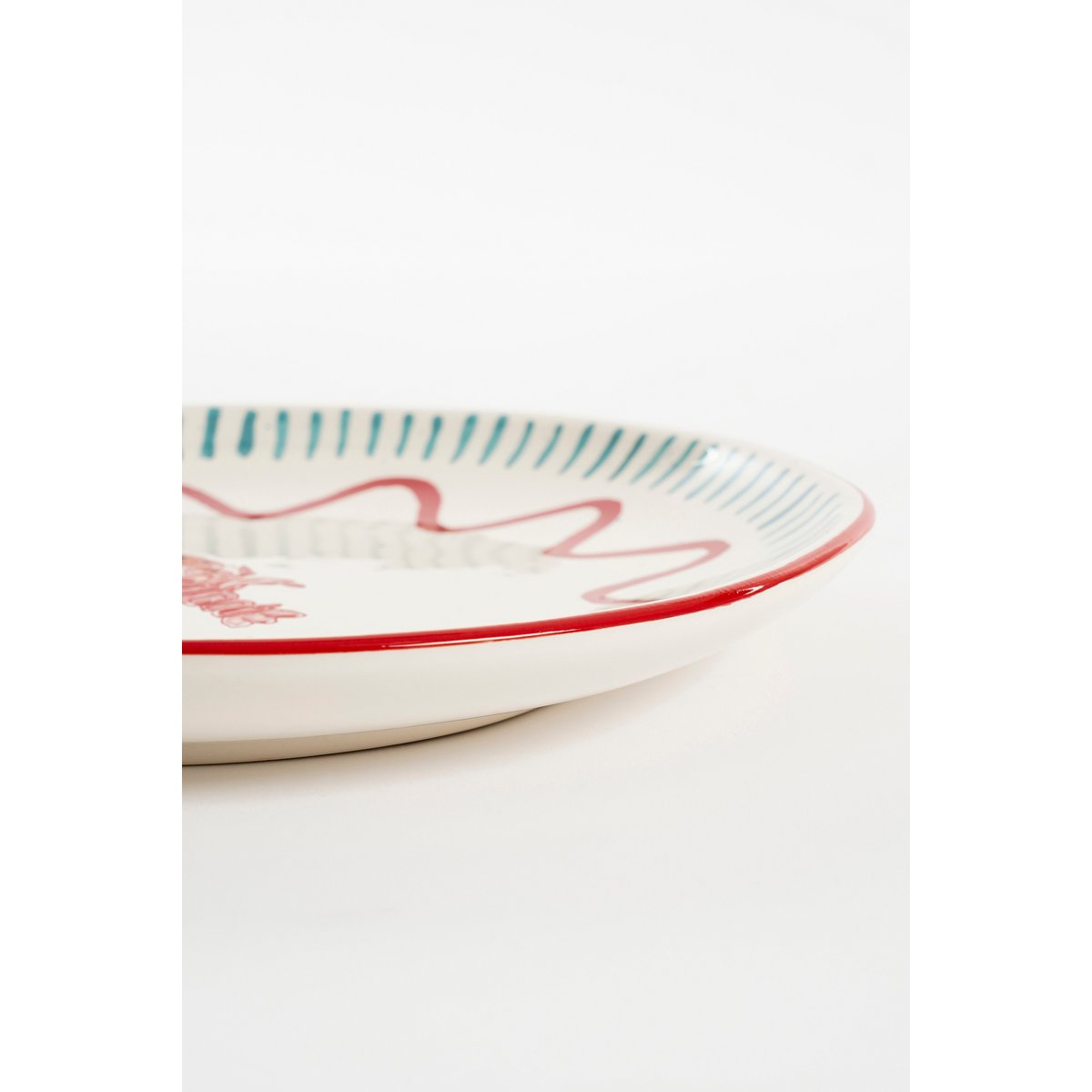 Ariane Dinerbord - Set van 4 - Ø27 cm - Steengoed - Rood