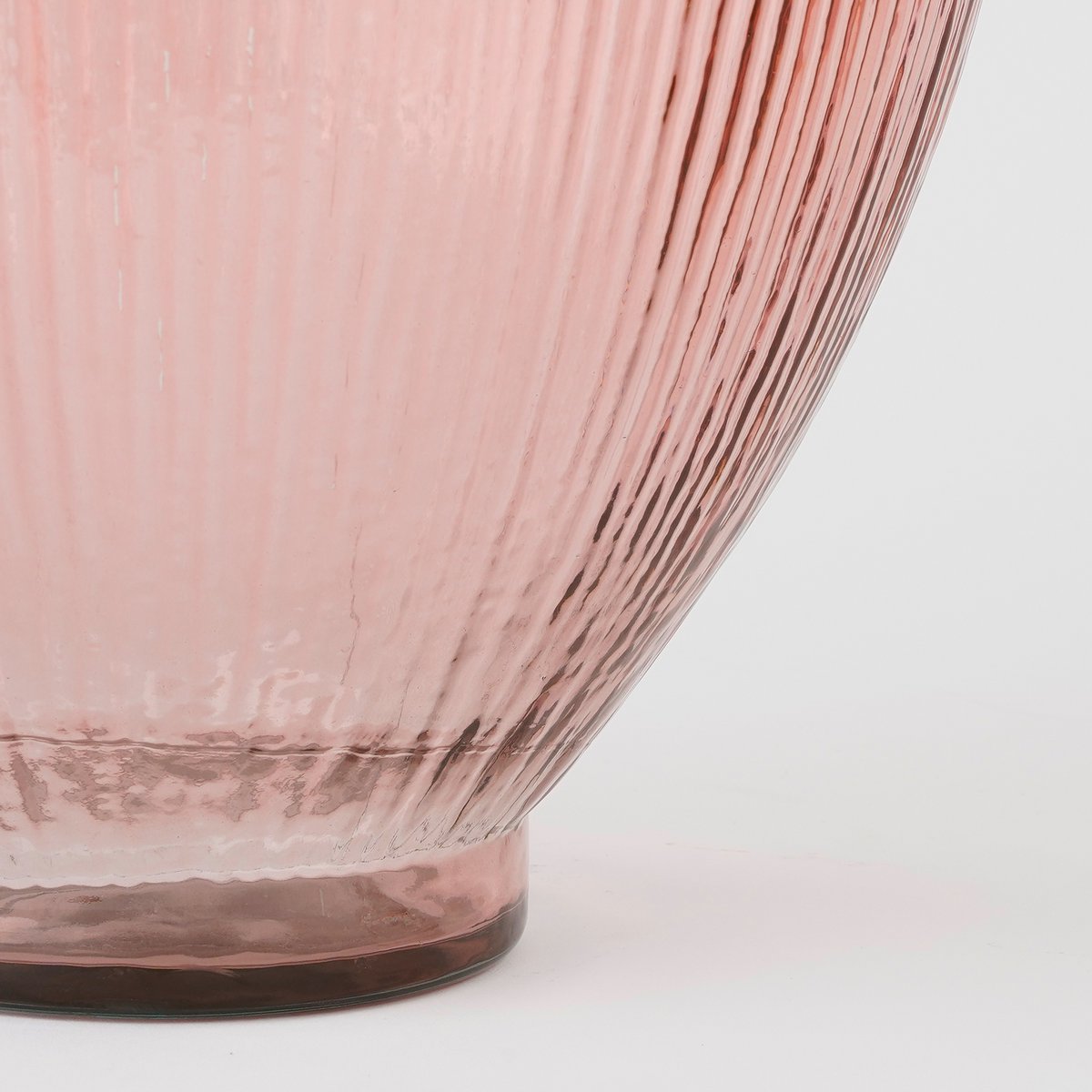 Firenza Bottle Vase - H59 x Ø29 cm - Recycled Glass - Light Pink