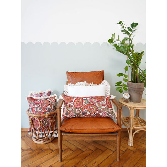 Exclusieve sierbol 'Vintage paisley' met franje