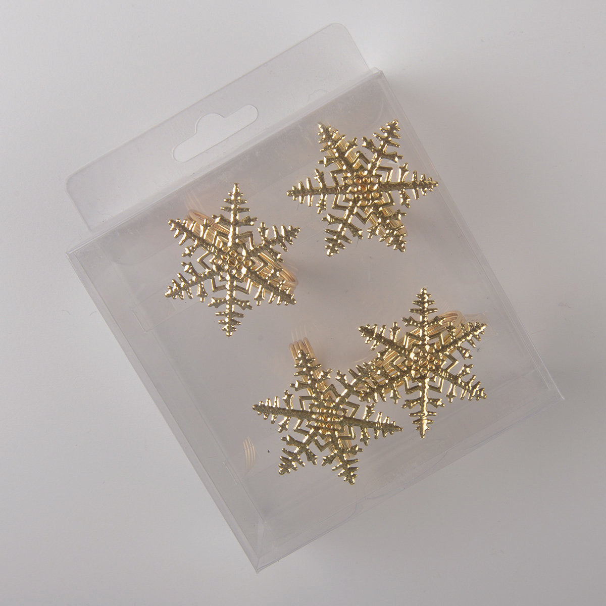 Set van 4 rondes van gouden vlokken handdoeken