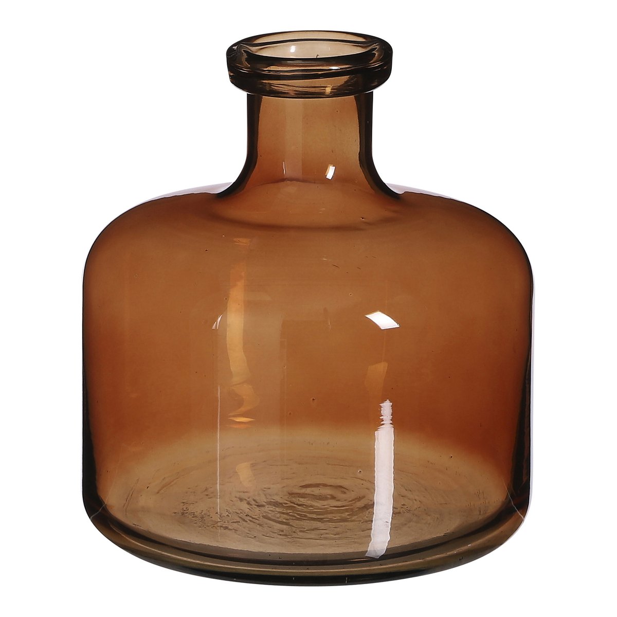 Regal Fles Vaas - H22 x Ø20 cm - Glas - Bruin