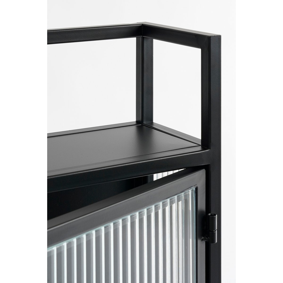 Clifton Wandkast - L38 x B15 x H74 cm - Metaal - Zwart