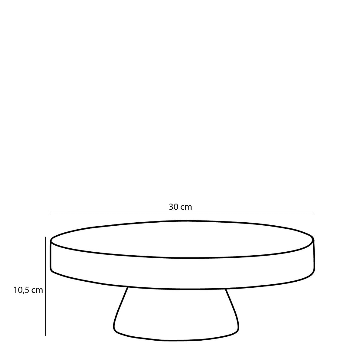 Pia Plantenstandaard - H11 x Ø30 cm - Hout - Lichtbruin