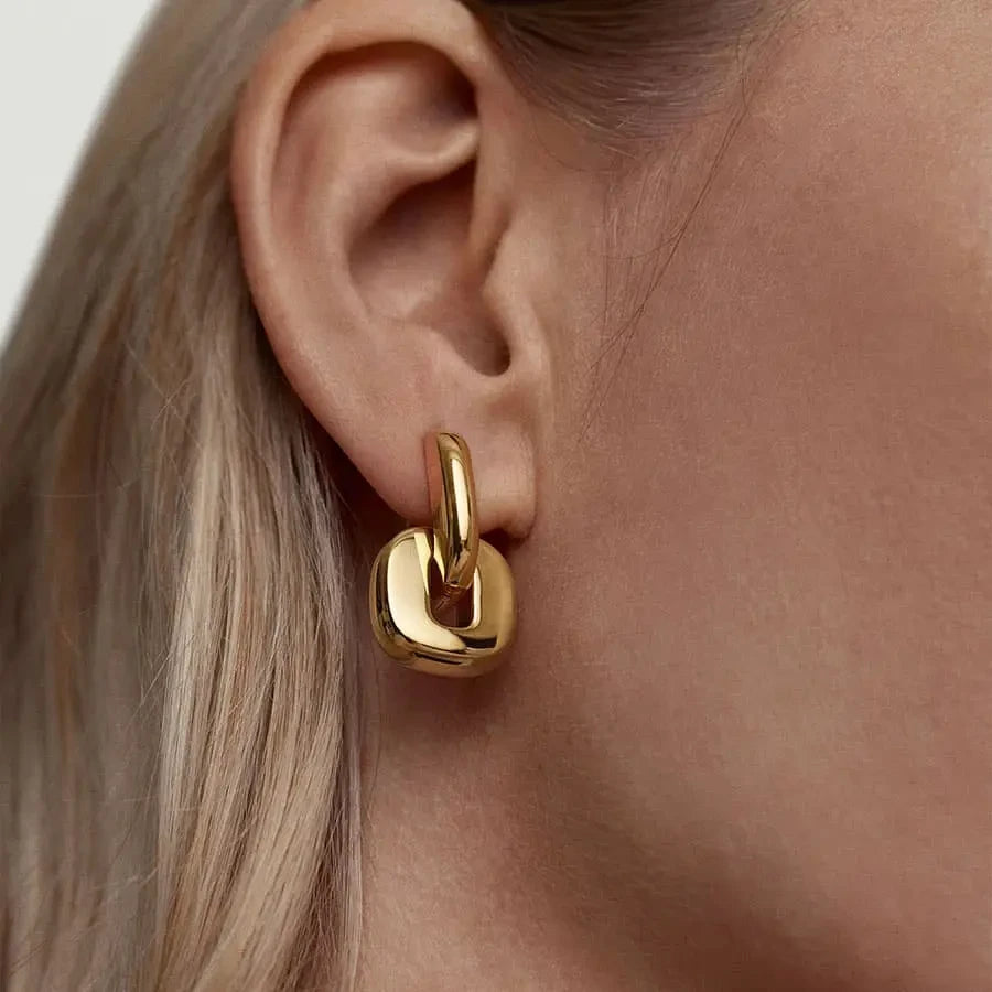 LOUIZ Link Oorbellen Goud
