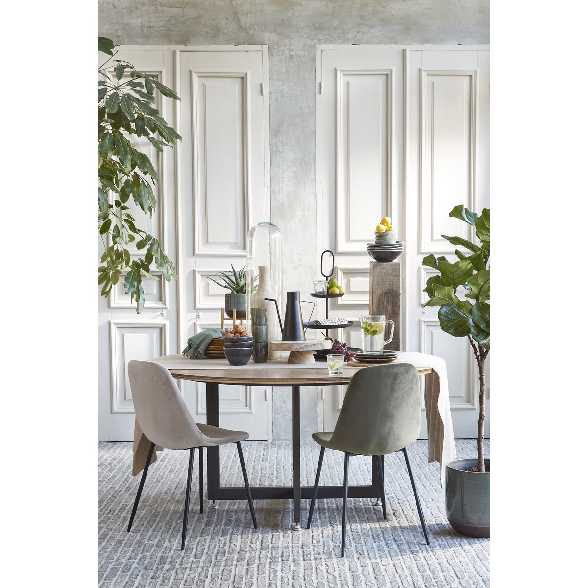 Pia Plantenstandaard - H11 x Ø30 cm - Hout - Lichtbruin