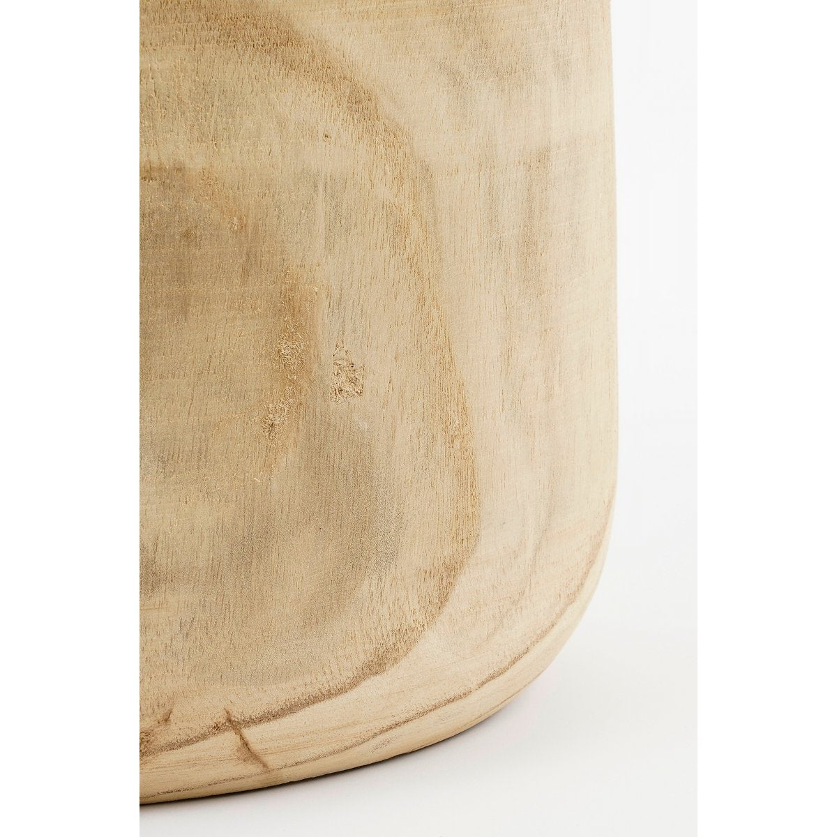 Pia Bloempot - H31 x Ø31 cm - Paulowniahout - Lichtbruin