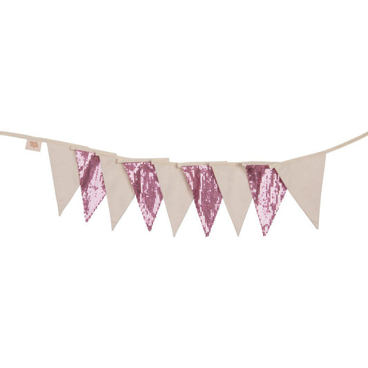"Roze en beige" paillettenslinger