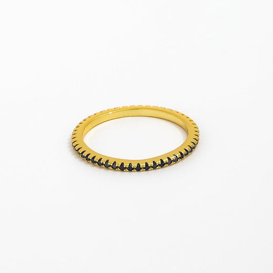Zwarte eindeloze ring