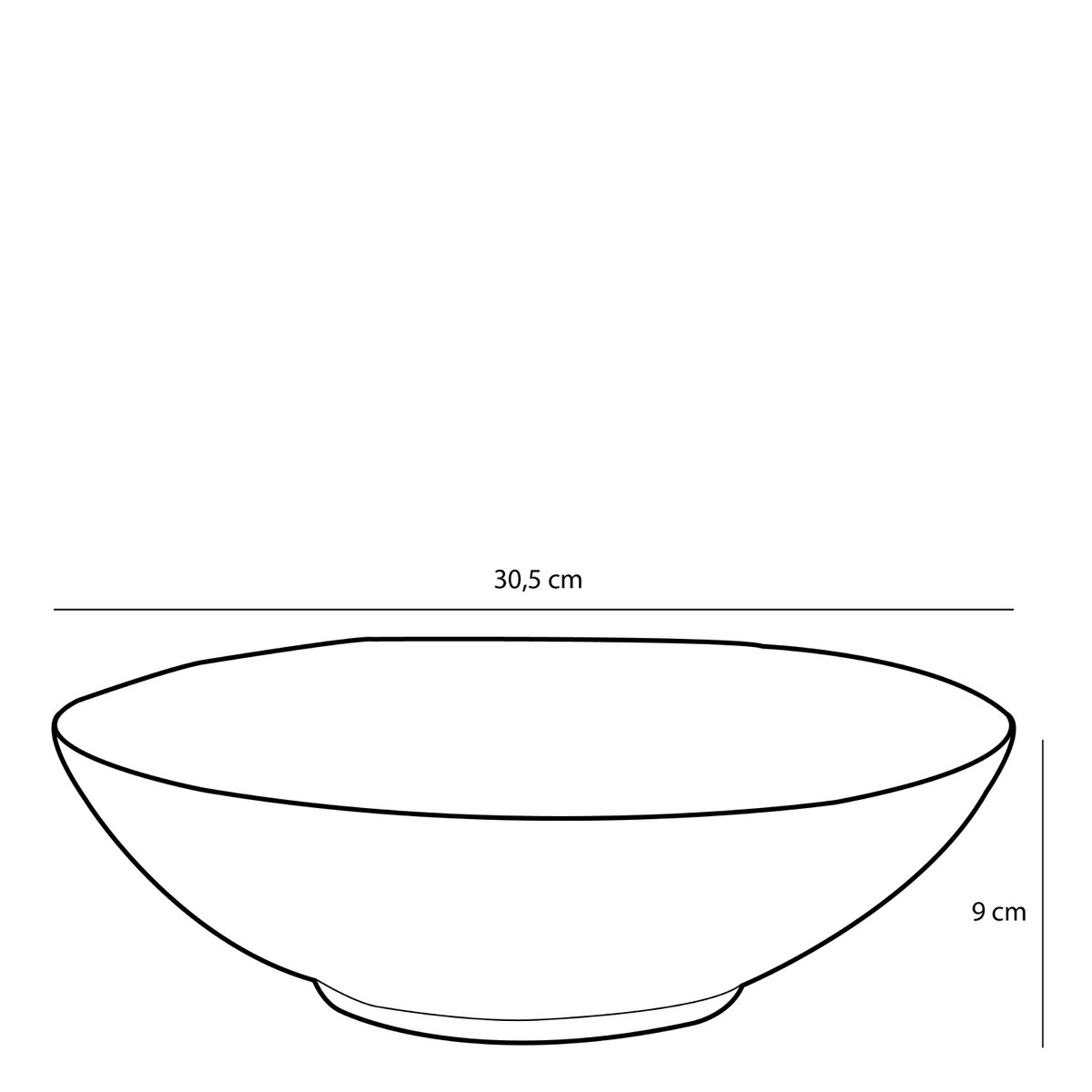 Tabo Schaal - H9 x Ø31 cm - Wit
