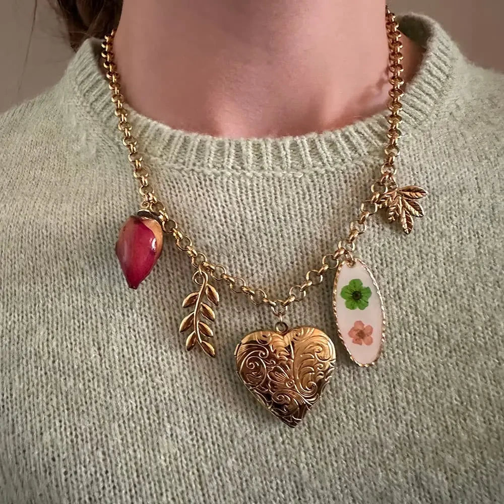 LOUIZ Bedelketting Love and Flowers