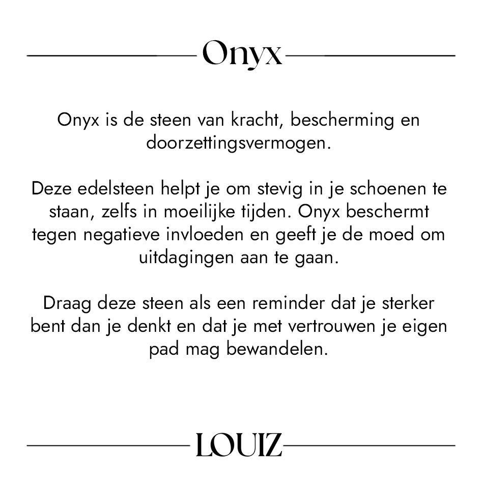 LOUIZ Oorbellen met Black Onyx
