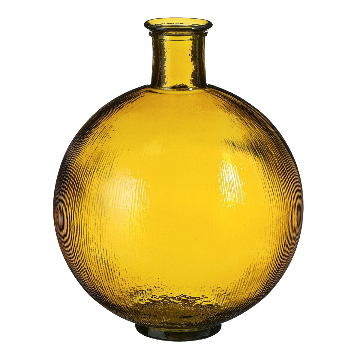 Firenza Bottle Vase - H42 x Ø34 cm - Recycled Glass - Ocher