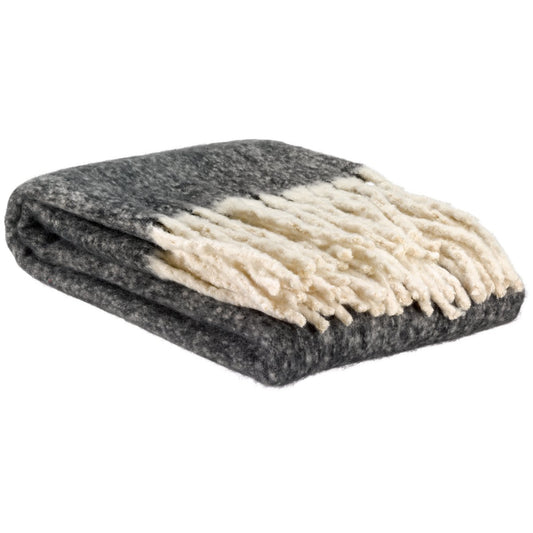Effen gerecycled plaid Isabel Caviar 130 x 160